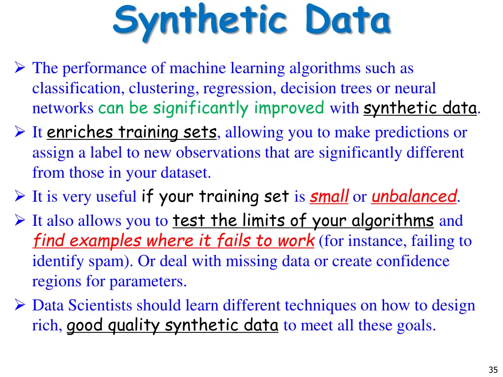 synthetic data