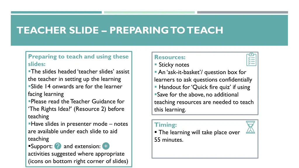 teacher slide preparing to teach