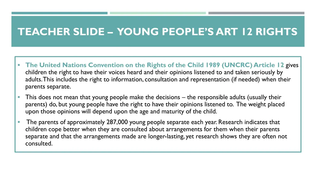 teacher slide young people s art 12 rights