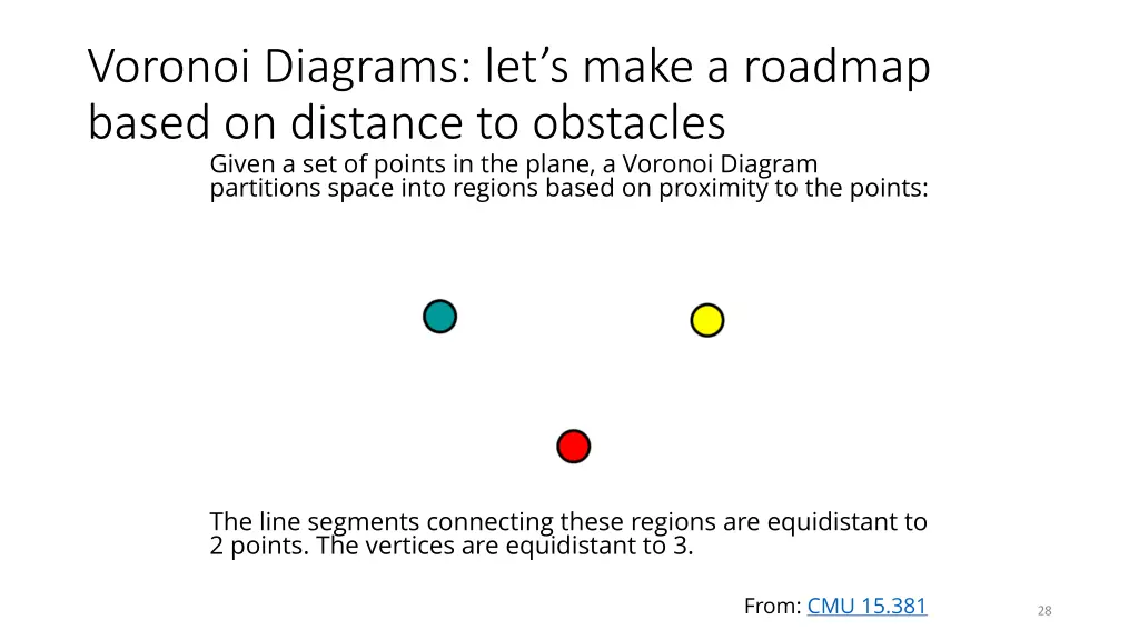 voronoi diagrams let s make a roadmap based