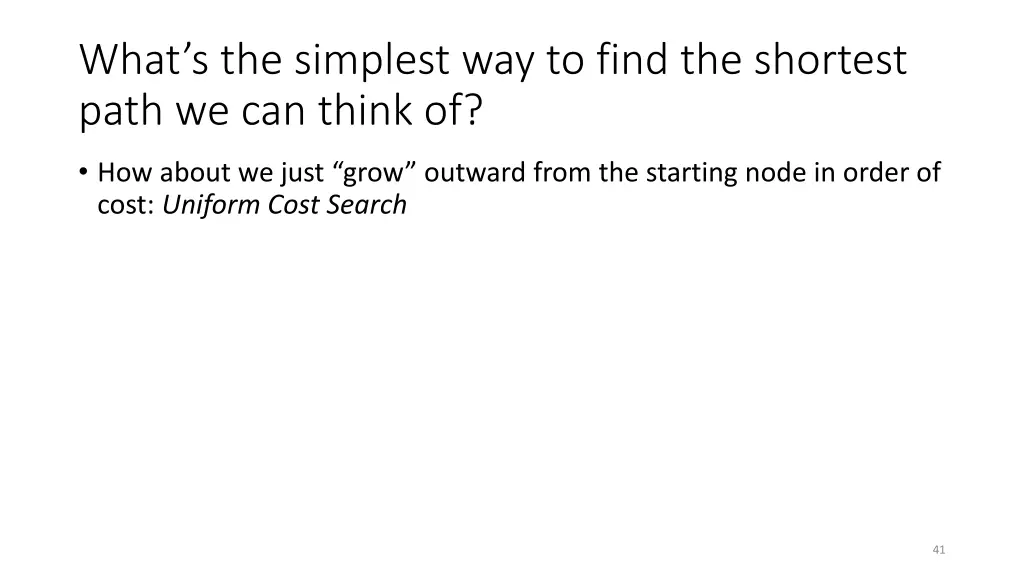 what s the simplest way to find the shortest path 1