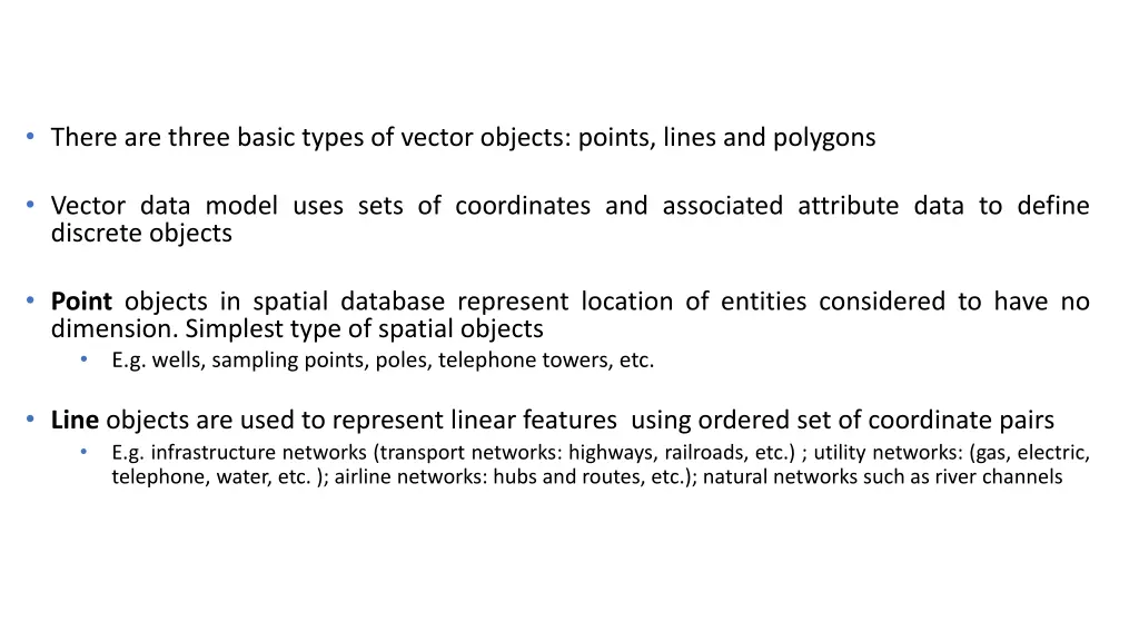 there are three basic types of vector objects