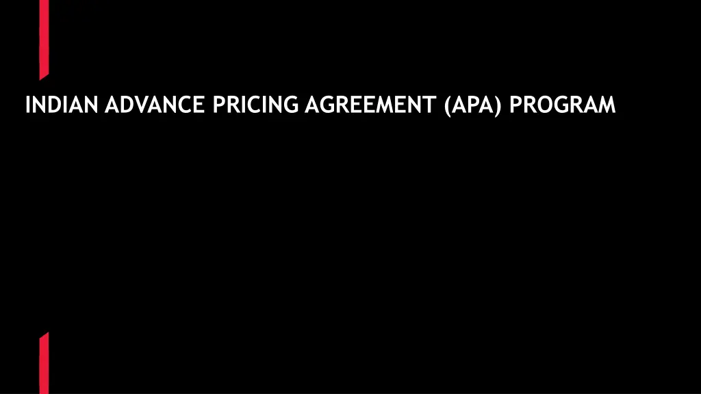 indian advance pricing agreement apa program