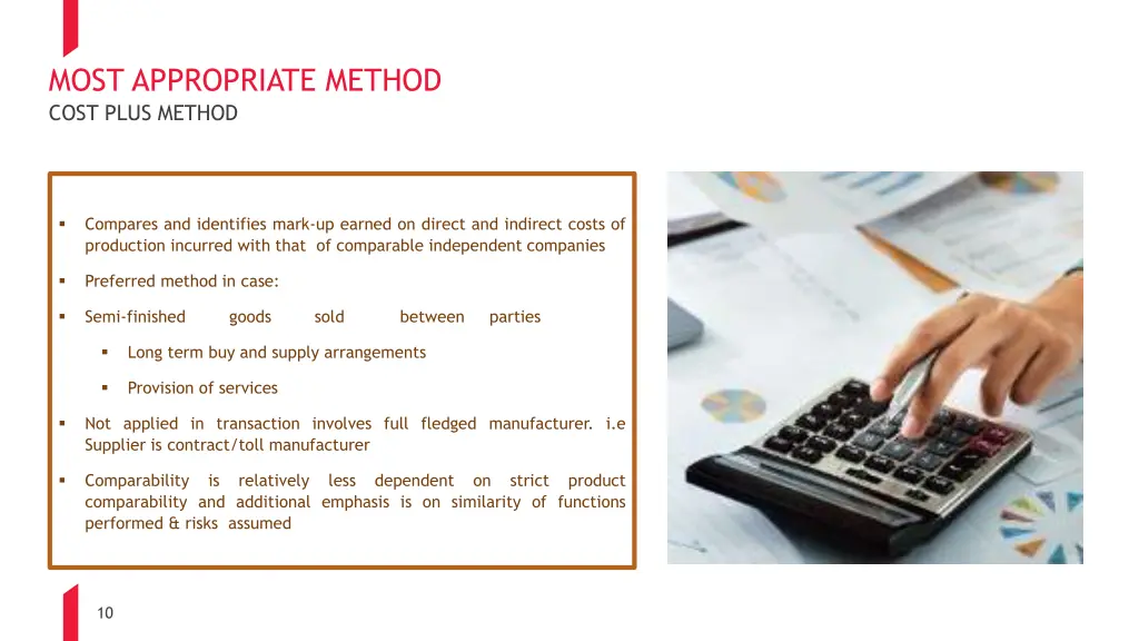 most appropriate method cost plus method