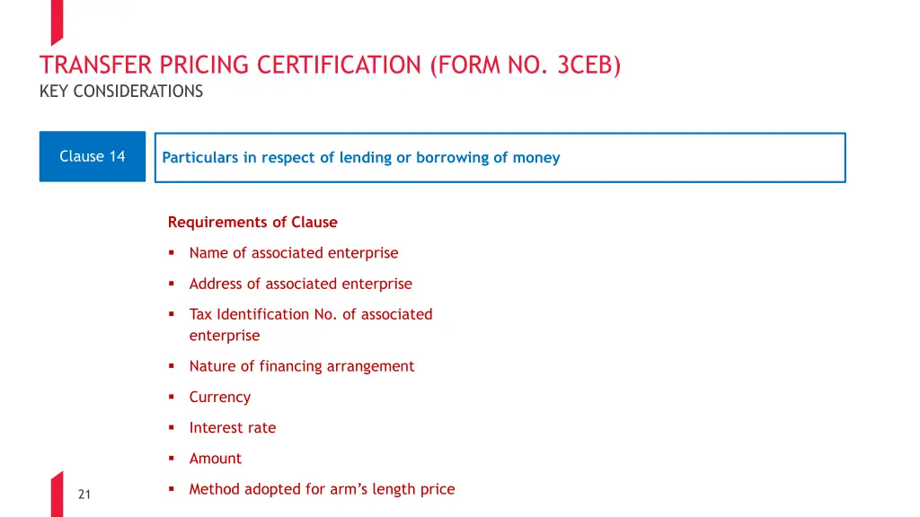 transfer pricing certification form no 3ceb 5