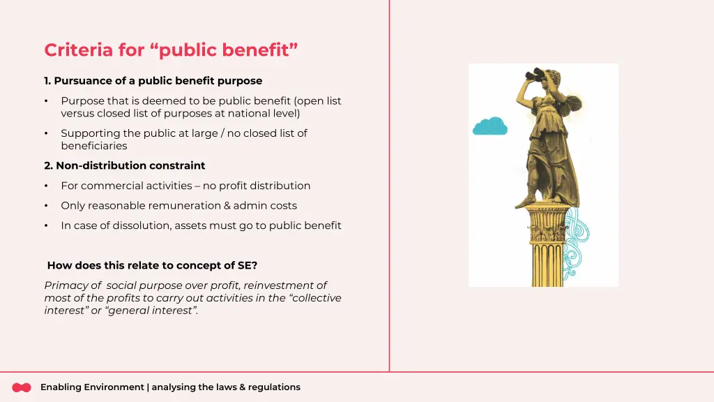 criteria for public benefit