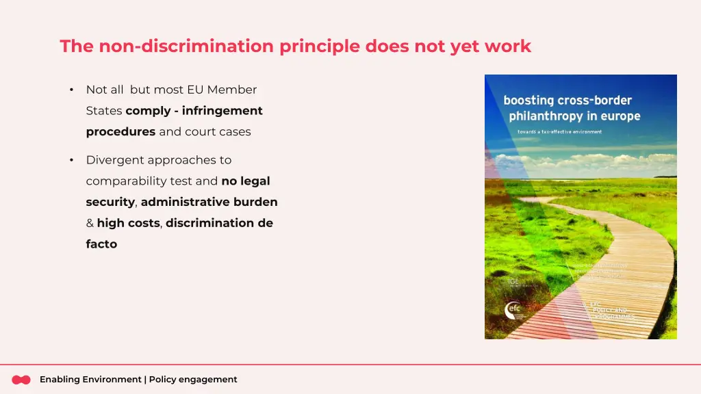 the non discrimination principle does not yet work