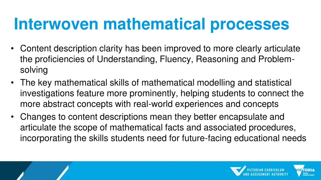 interwoven mathematical processes