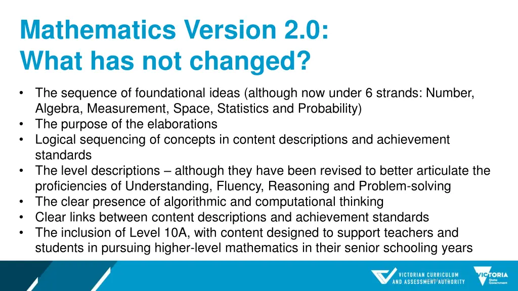 victorian curriculum f and implementation