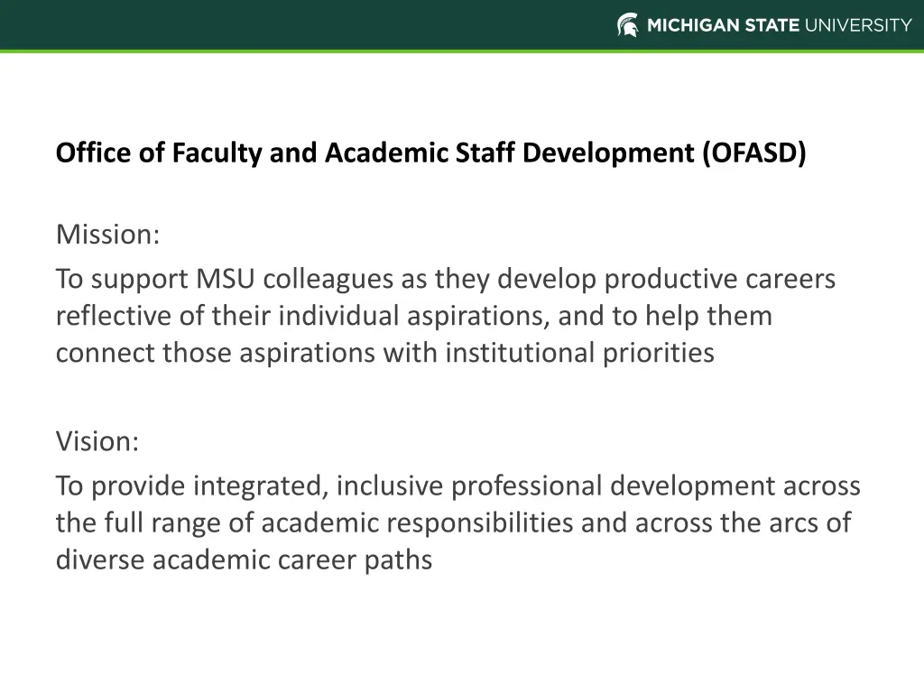 office of faculty and academic staff development 1