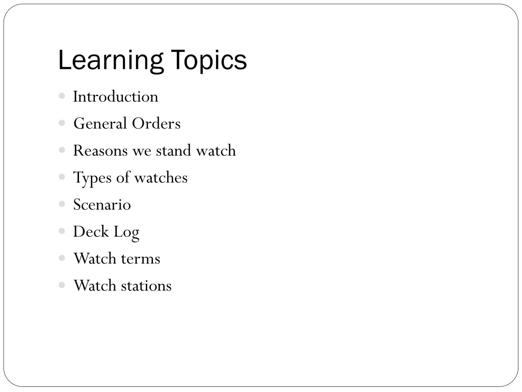 learning topics