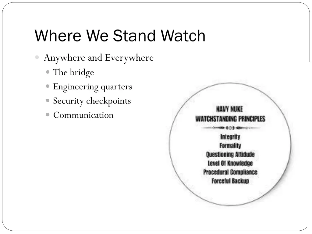 where we stand watch