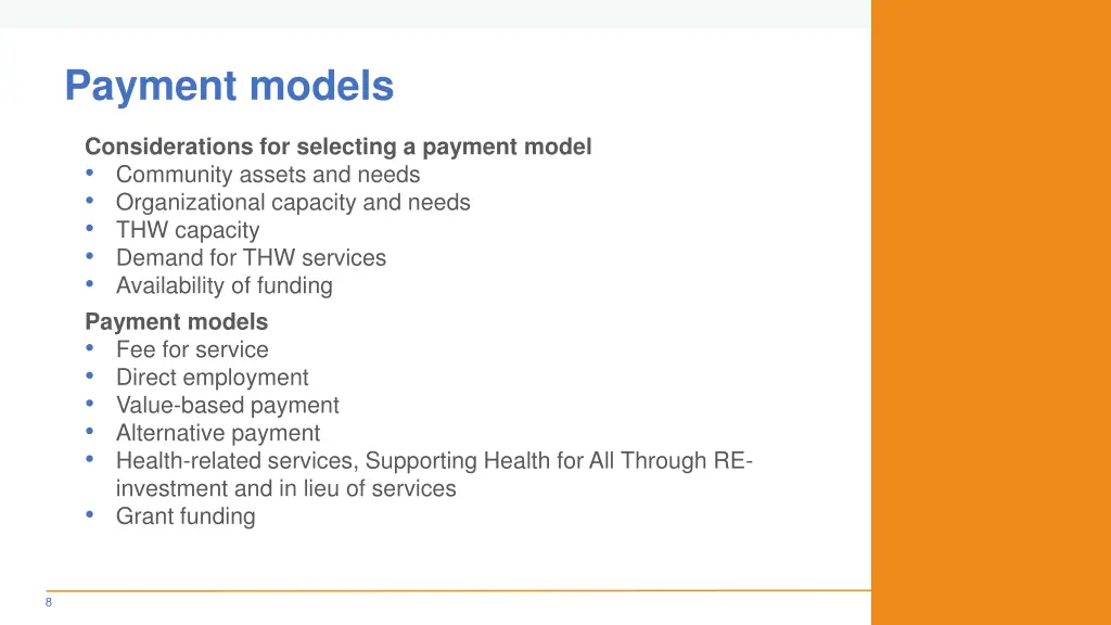 payment models