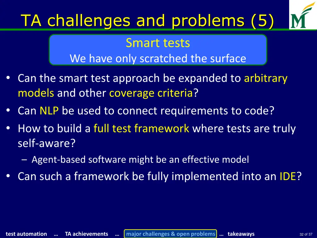 ta challenges and problems 5 smart tests we have