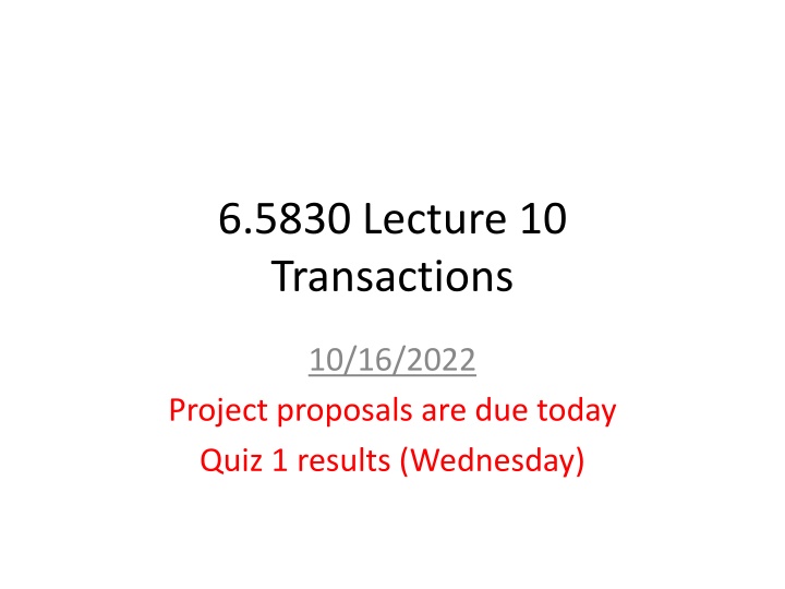 6 5830 lecture 10 transactions