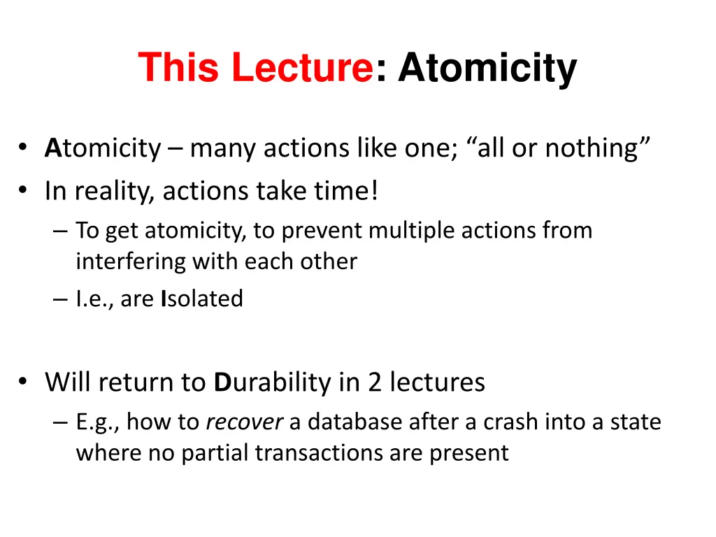 this lecture atomicity