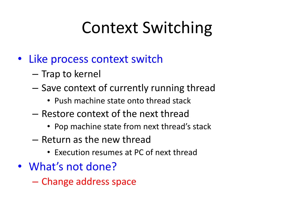 context switching