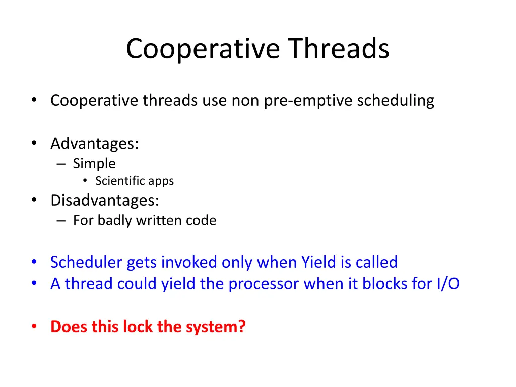 cooperative threads