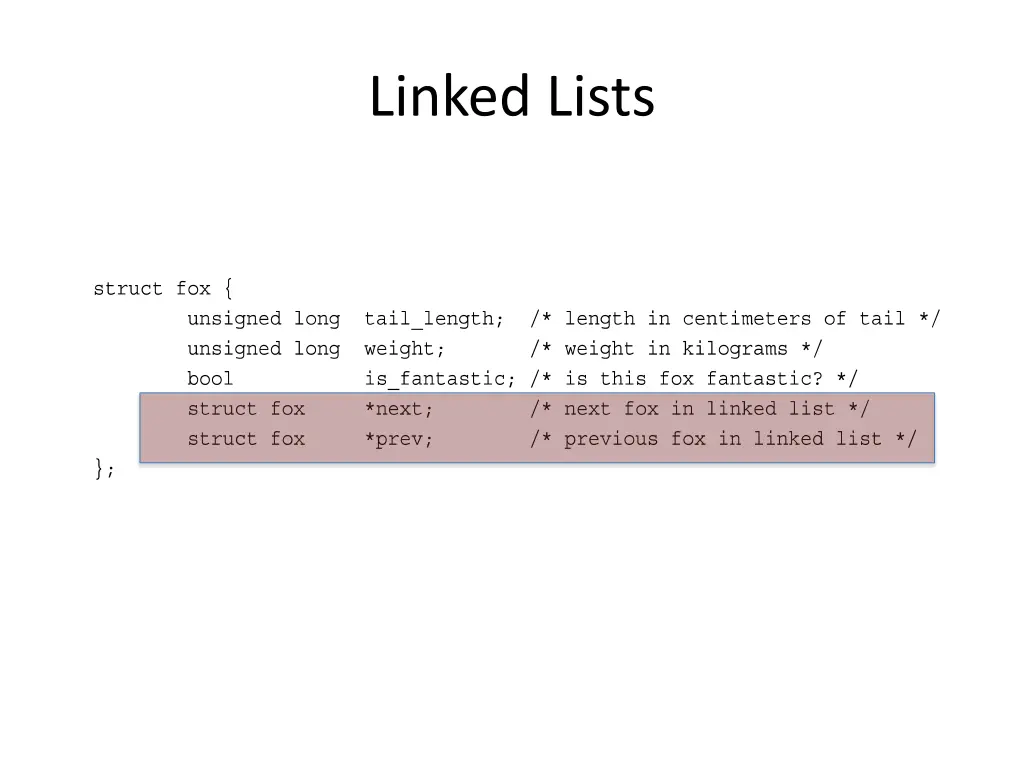 linked lists