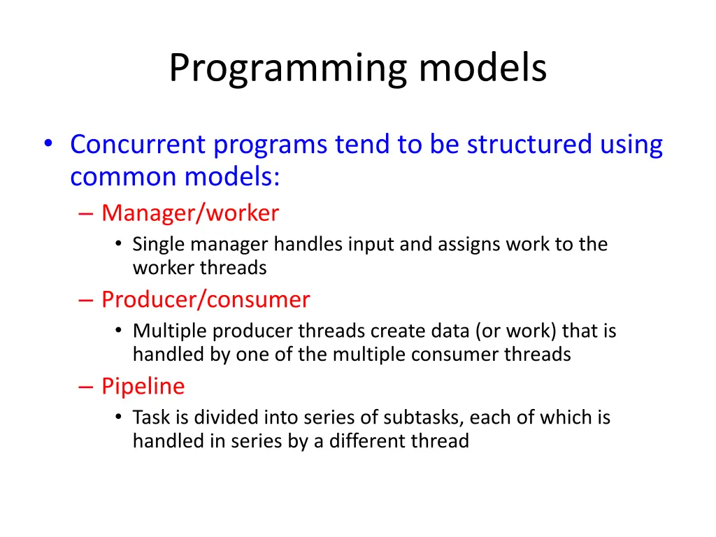 programming models