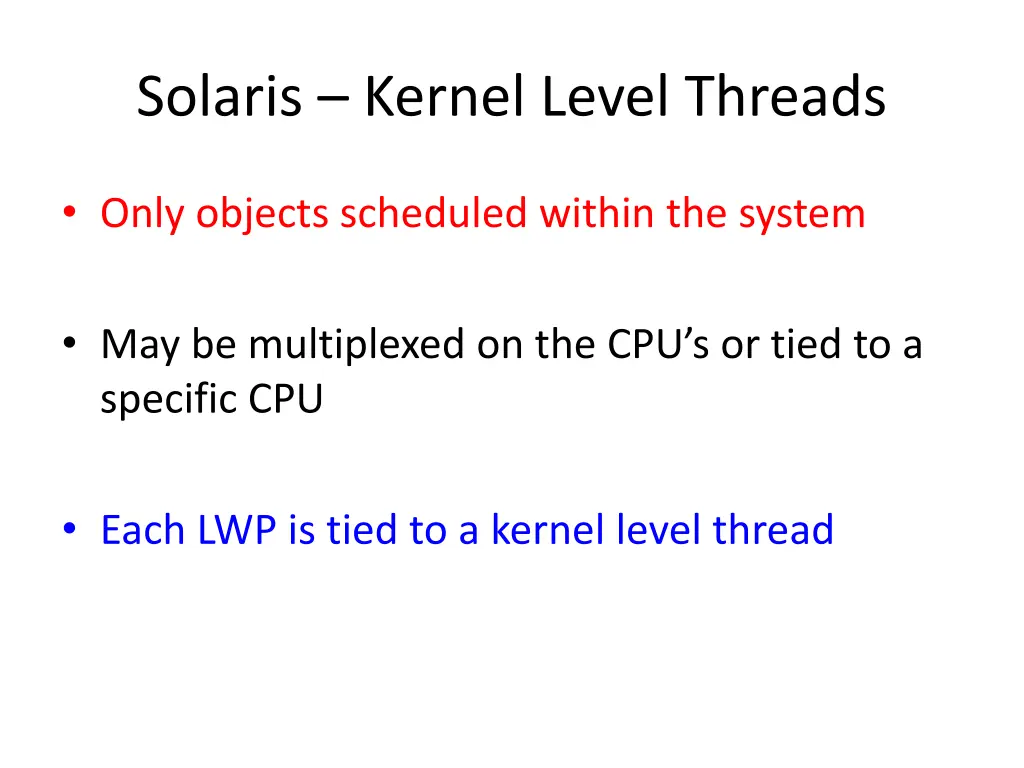 solaris kernel level threads