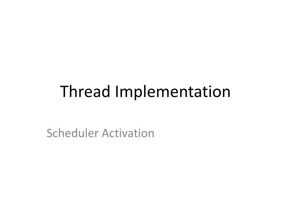 thread implementation