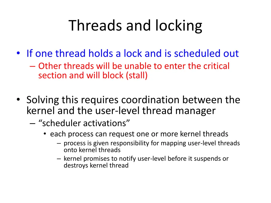 threads and locking