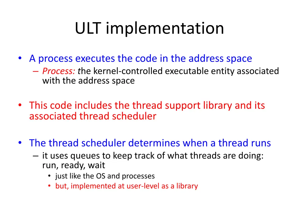 ult implementation