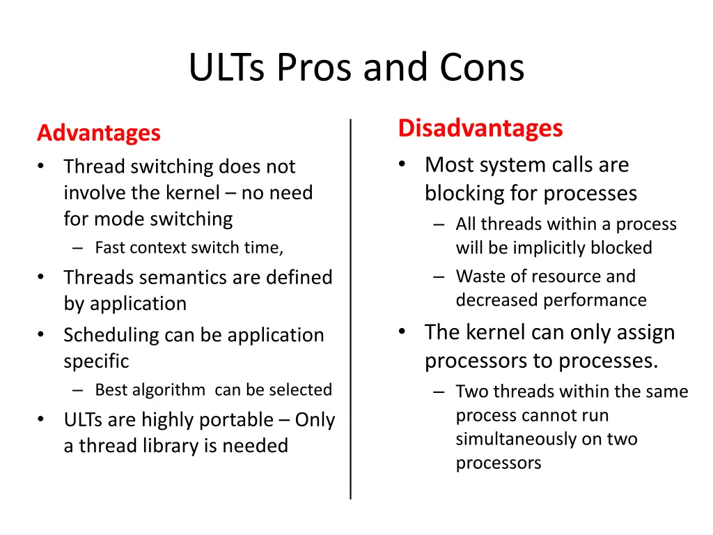 ults pros and cons