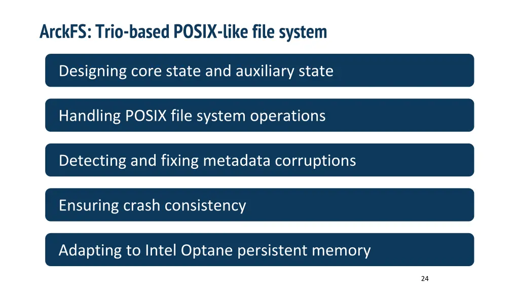 arckfs trio based posix like file system