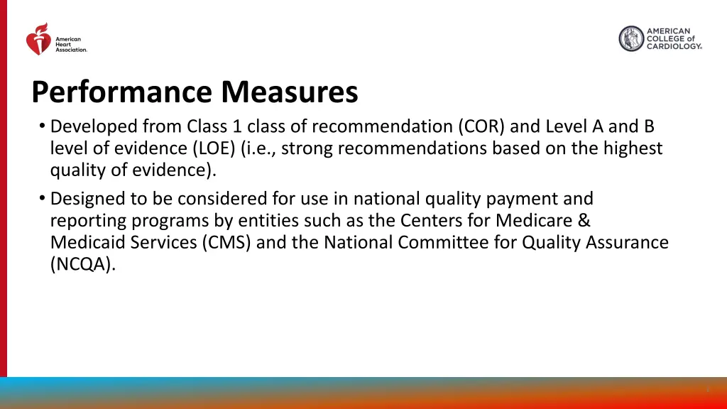 performance measures developed from class 1 class