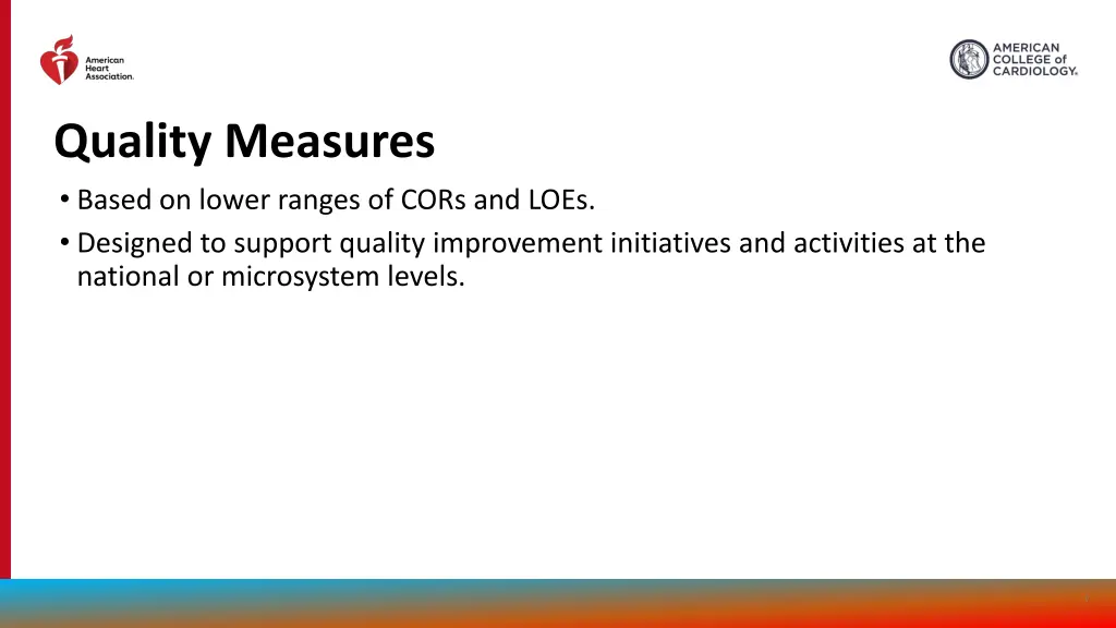 quality measures based on lower ranges of cors