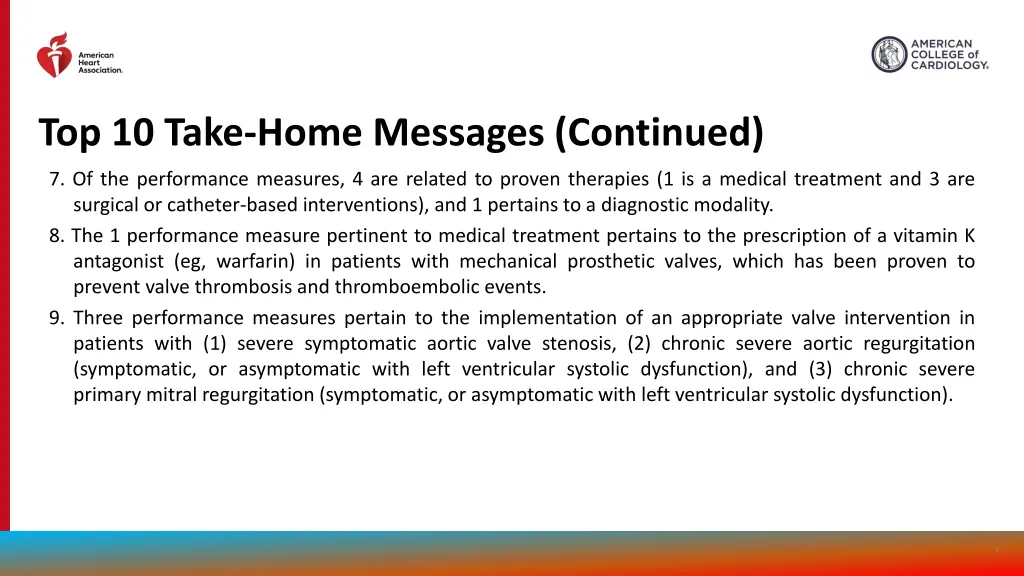 top 10 take home messages continued 1