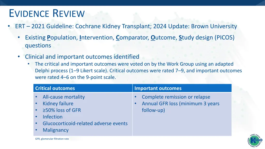 e vidence r eview ert 2021 guideline cochrane