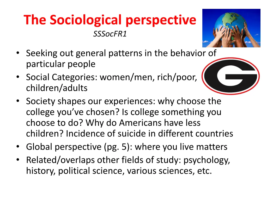 the sociological perspective sssocfr1