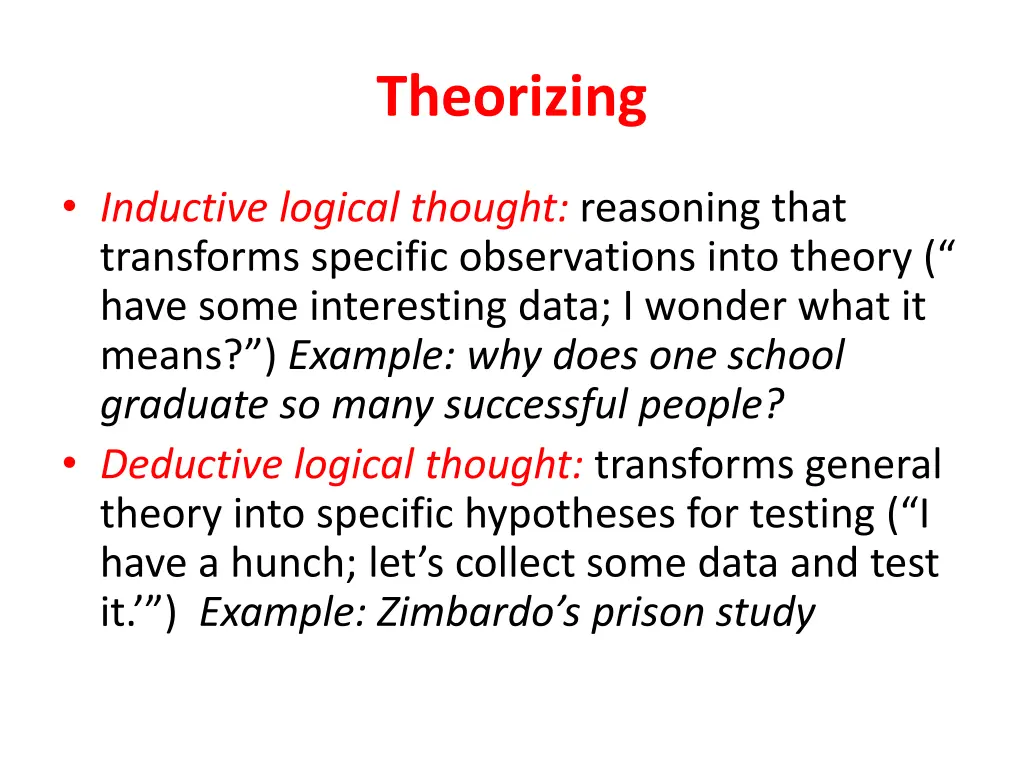 theorizing