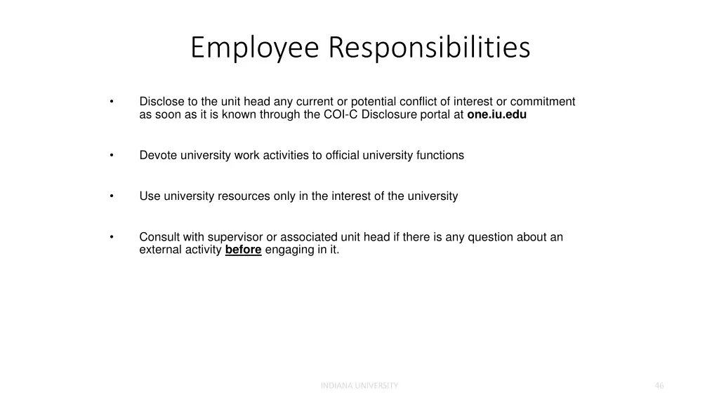 employee responsibilities