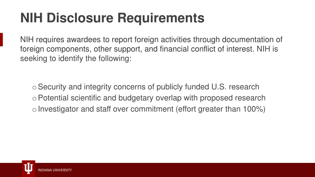 nih disclosure requirements 1