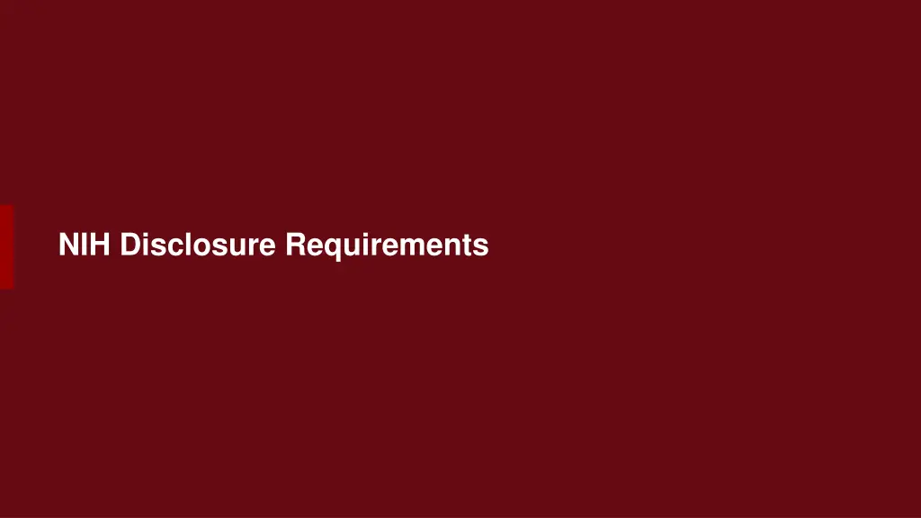 nih disclosure requirements