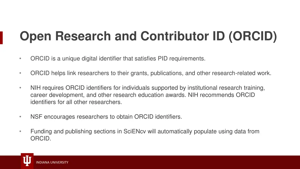 open research and contributor id orcid