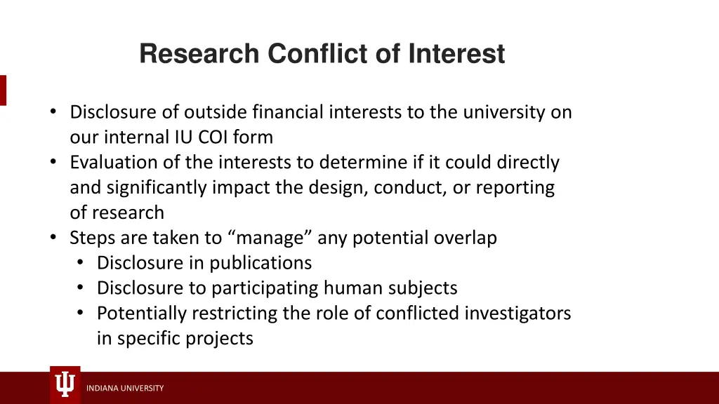 research conflict of interest