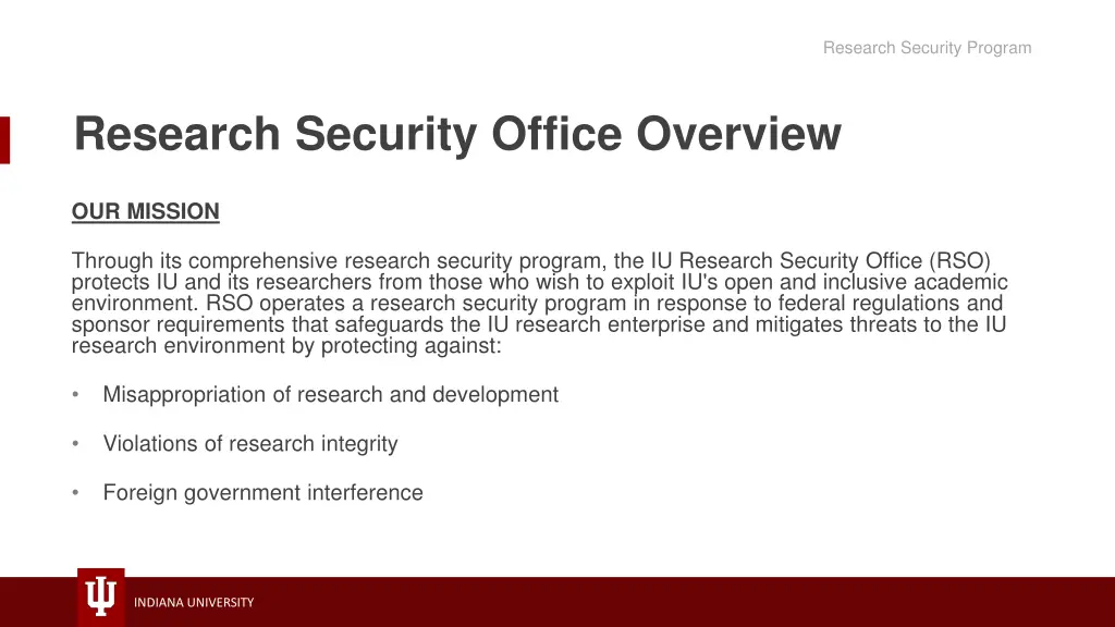 research security program 1