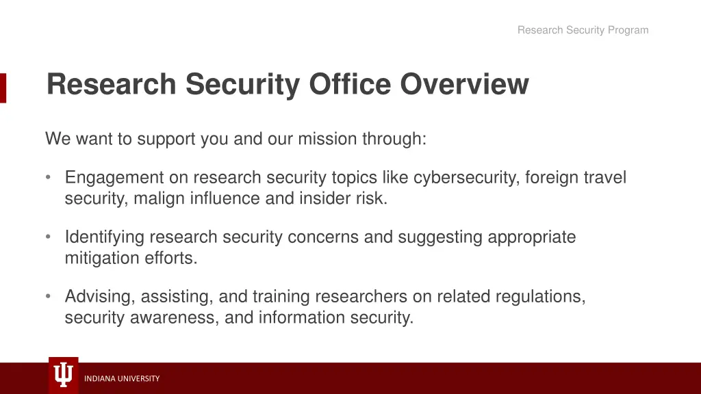 research security program 2