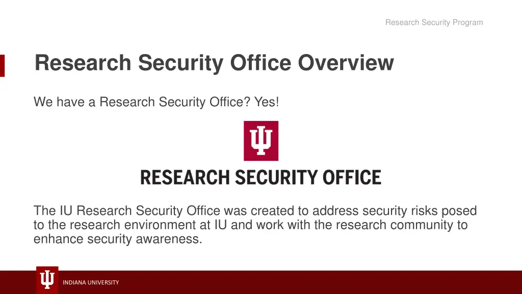 research security program