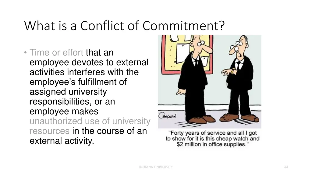 what is a conflict of commitment