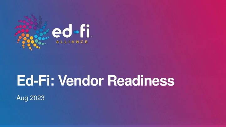 ed fi vendor readiness