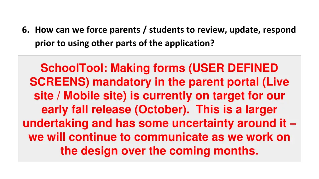 6 how can we force parents students to review