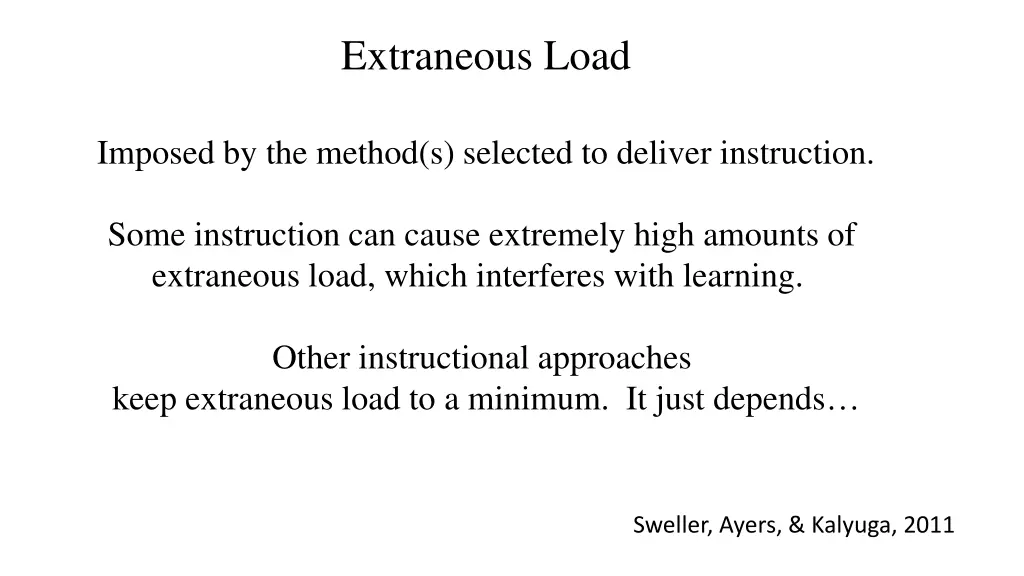 extraneous load 1