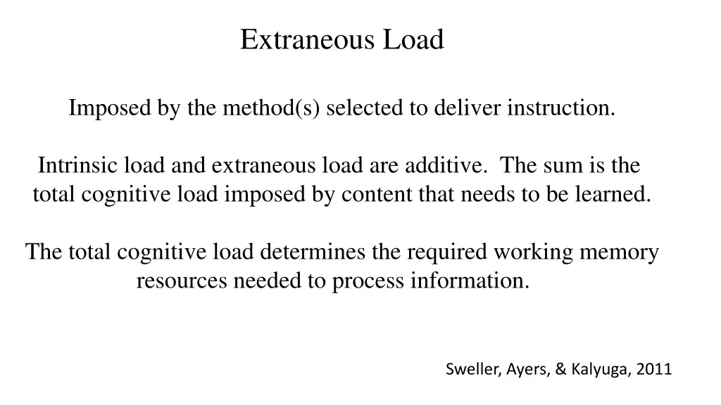 extraneous load 3