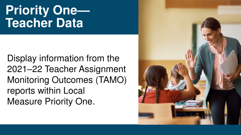 priority one teacher data